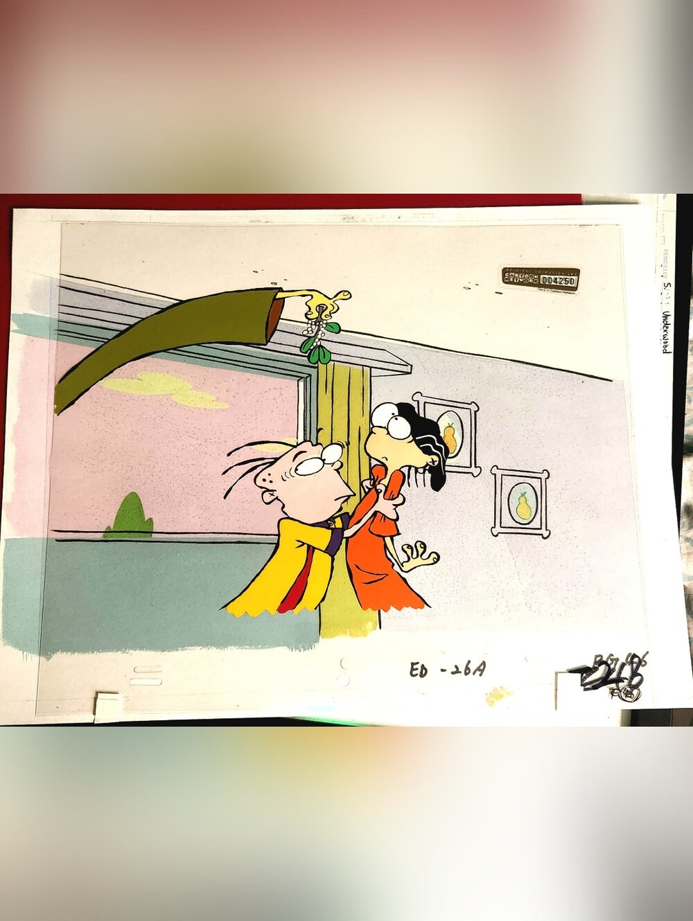 Ed Edd n Eddy "FA LA LA LA ED" ANMATION CEL W/Certificate Of Authenticity